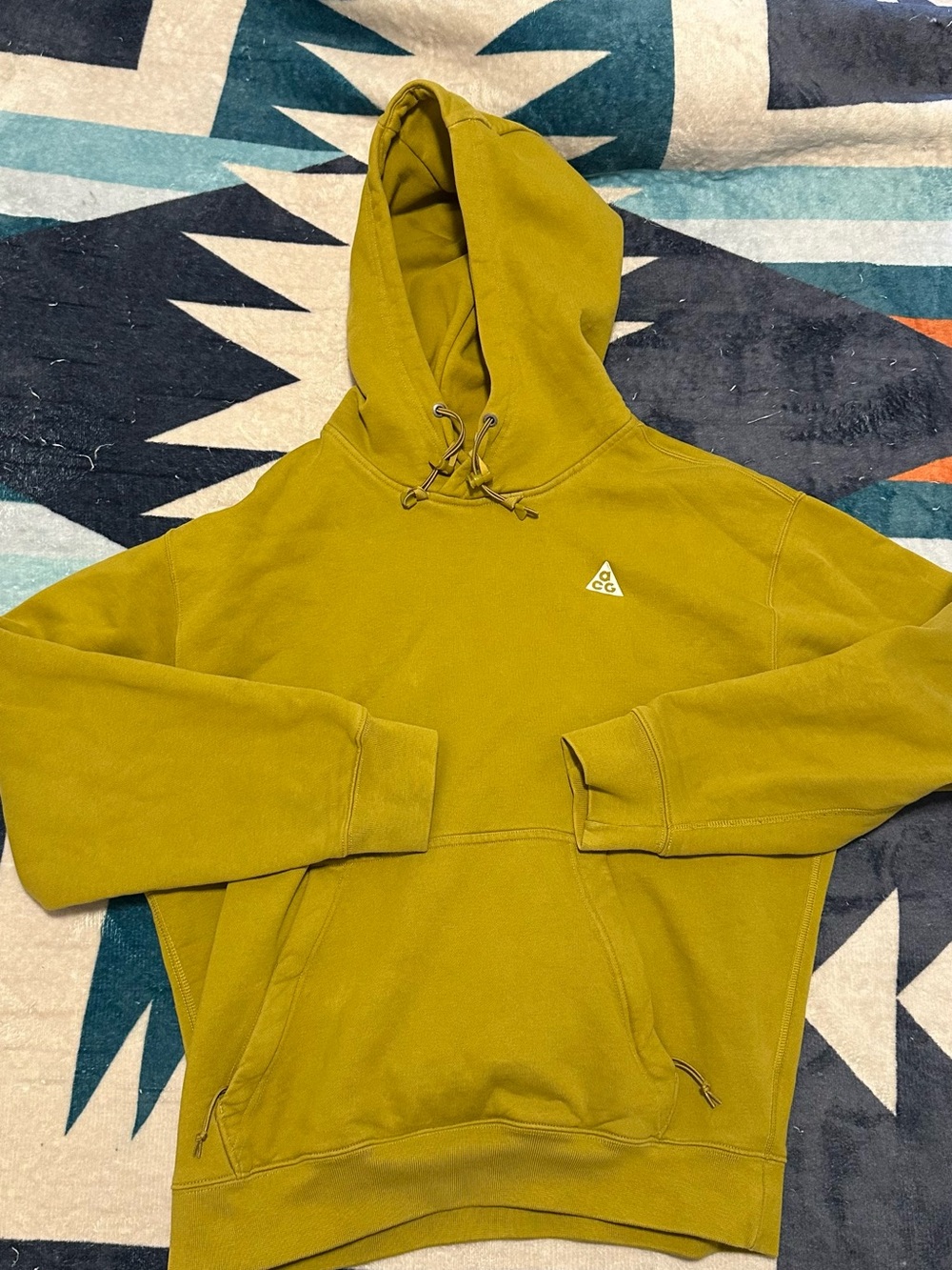 Nike ACG Yellow Hooded Pullover Sweatshirt